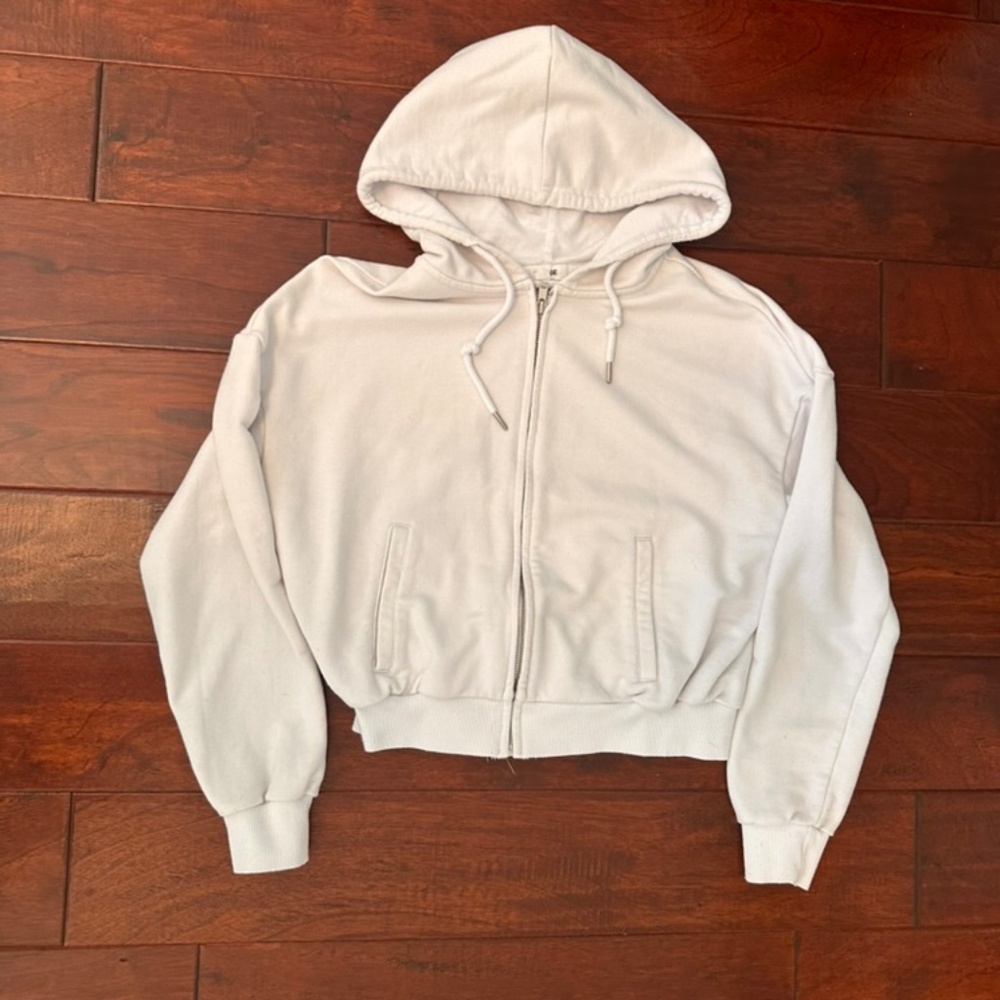 Garage cropped zip up